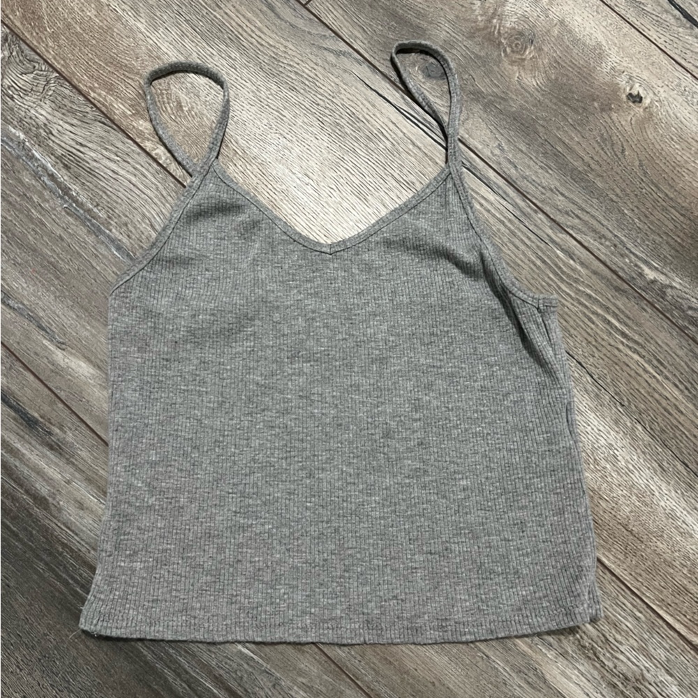 Hollister Crop Tank Gray Small